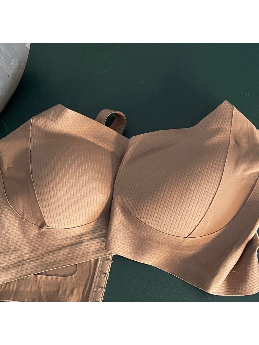 Brown Wireless Full Coverage Sports Bra Adjustable Straps